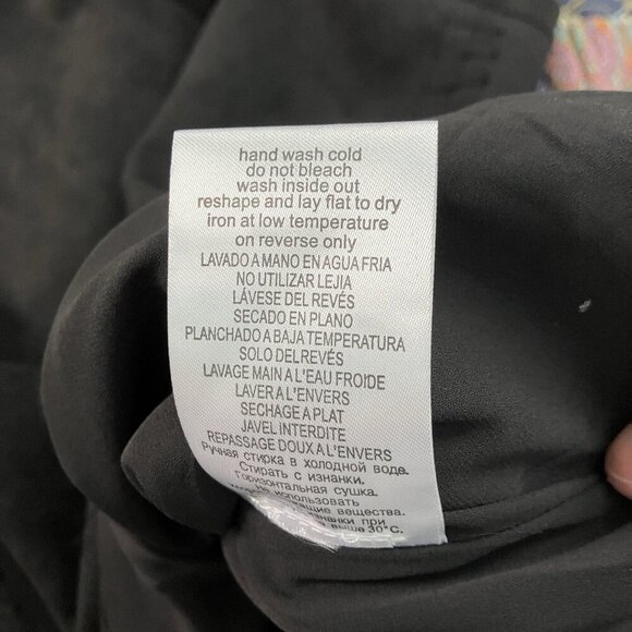 Leo & Ugo Skirt Set Womens Black Faux Suede Western Blazer Pencil Skirt - Picture 10 of 13